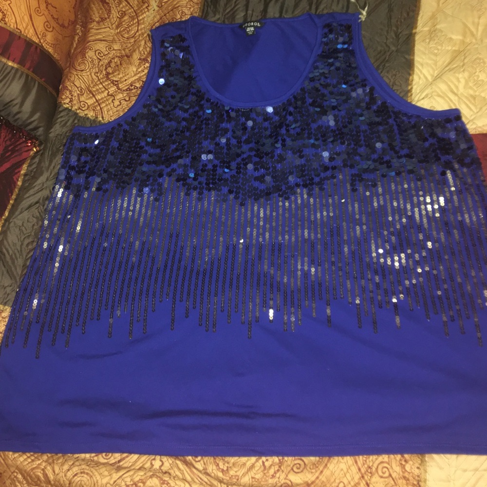 Sparkly Blue Tank Top